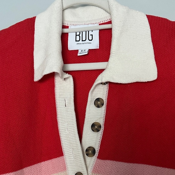 BDG Rena Colorblock Collared Rugby Polo Sweater sz S - Picture 3 of 5